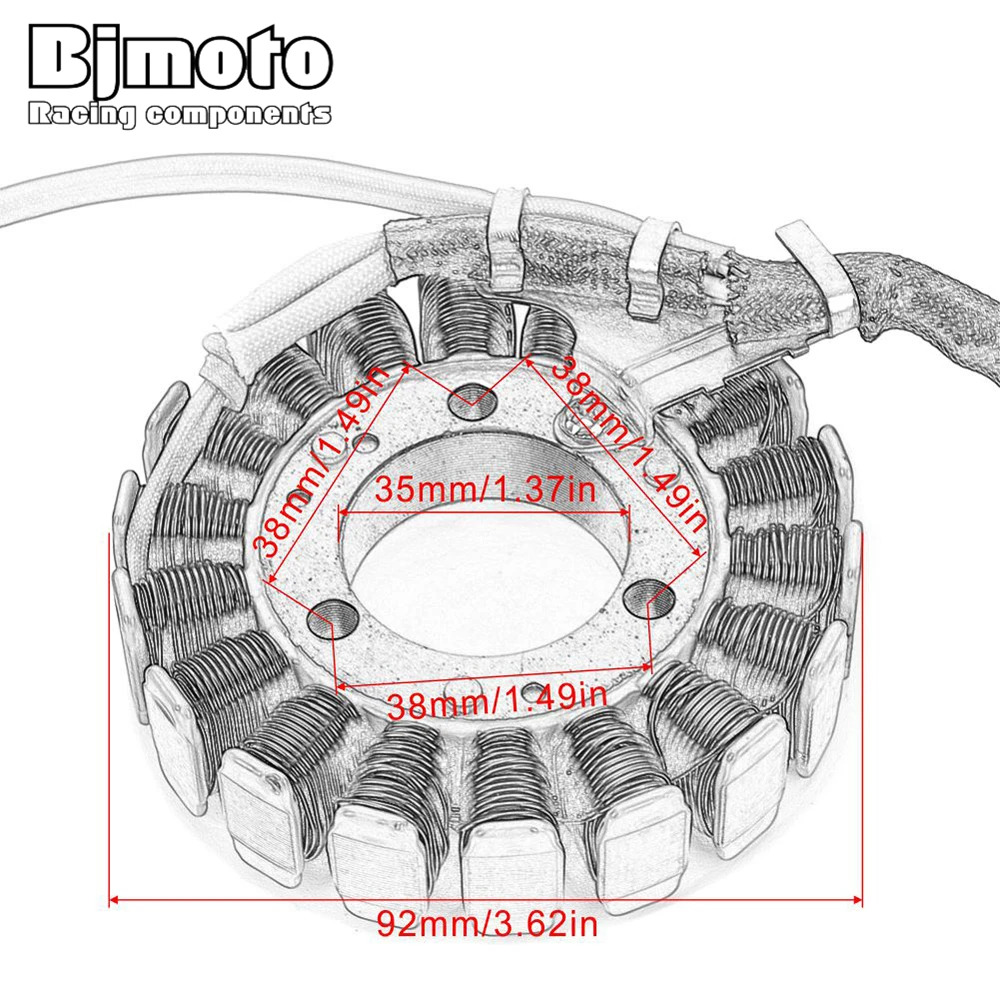 

BJMOTO ATV Engine Stator Coil For Honda NHX110 elite 2010 NHX110 lead 2008 NHX 110 NHX-110 Motorcycle Ignition Magneto Generator