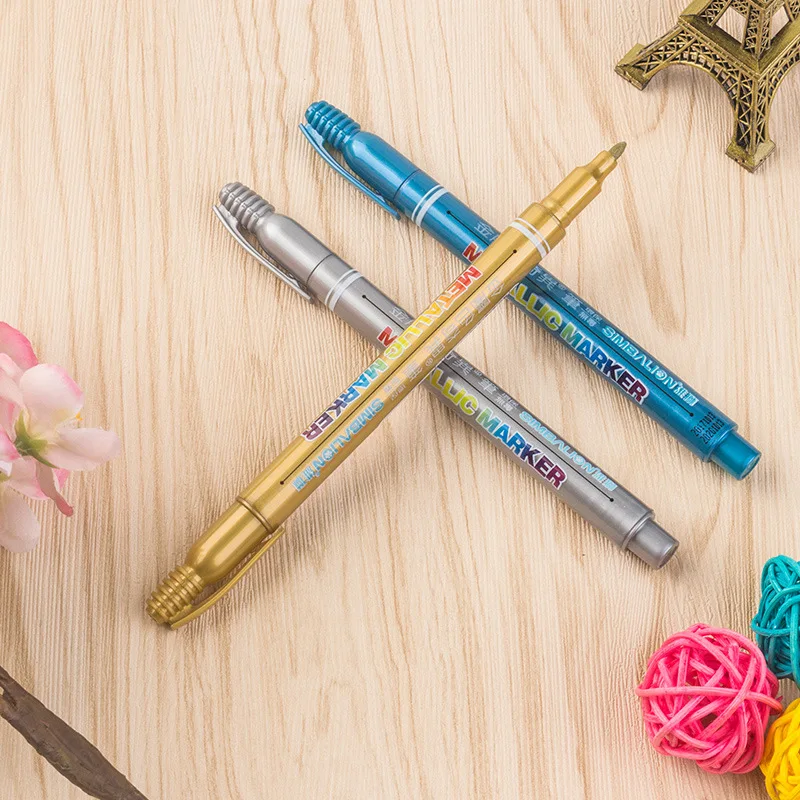 5 шт. DIY металлическая водостойкая Перманентная Краска Маркер ручки Sharpie Золото