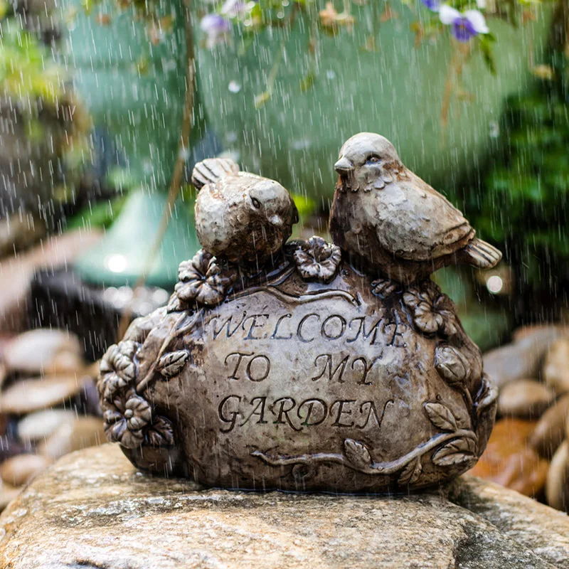 

Ornament Cute Home Decor New Signs Vintage Bird Yard Garden Home Decor Sculptures Ozdoby Do Pokoju Cute Room Decorations 60BJ
