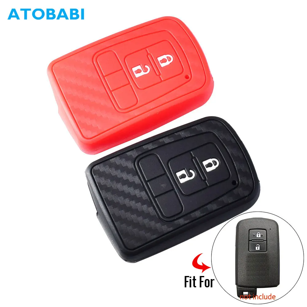 Силиконовый чехол для ключей от машины для Toyota CAMRY SIENNA Noah Voxy Avalon Auris Crown Land Cruiser углеродный смарт-пульт дистанционного управления брелок крышка