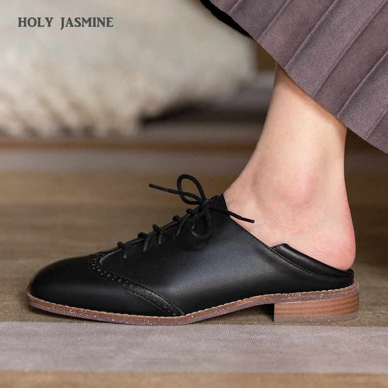 

Hot Sale Shoes Woman Increased Internal Genuine Leather Shoes for Women 2021 Spring New Genuine Leather Basic Women Shoes Black