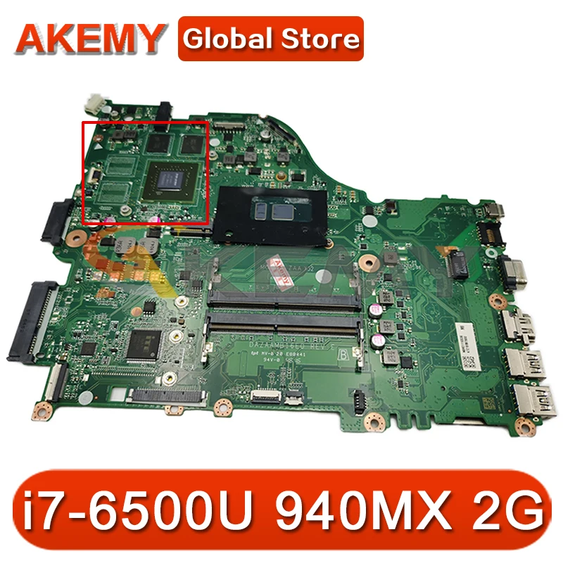 

For Acer Aspire E5-575 F5-573 E5-575G F5-573G Laptop Motherboard ZAA X32 DAZAAMB16E0 W/ i7-6500U 940MX 2G-GPU 100% Fully Tested