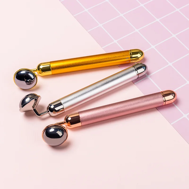 Electric Vibrating Jade Roller Natural Terahertz Crystal jade Stone Facial Massager Derma Skincare Tool Wrinkle Remo |