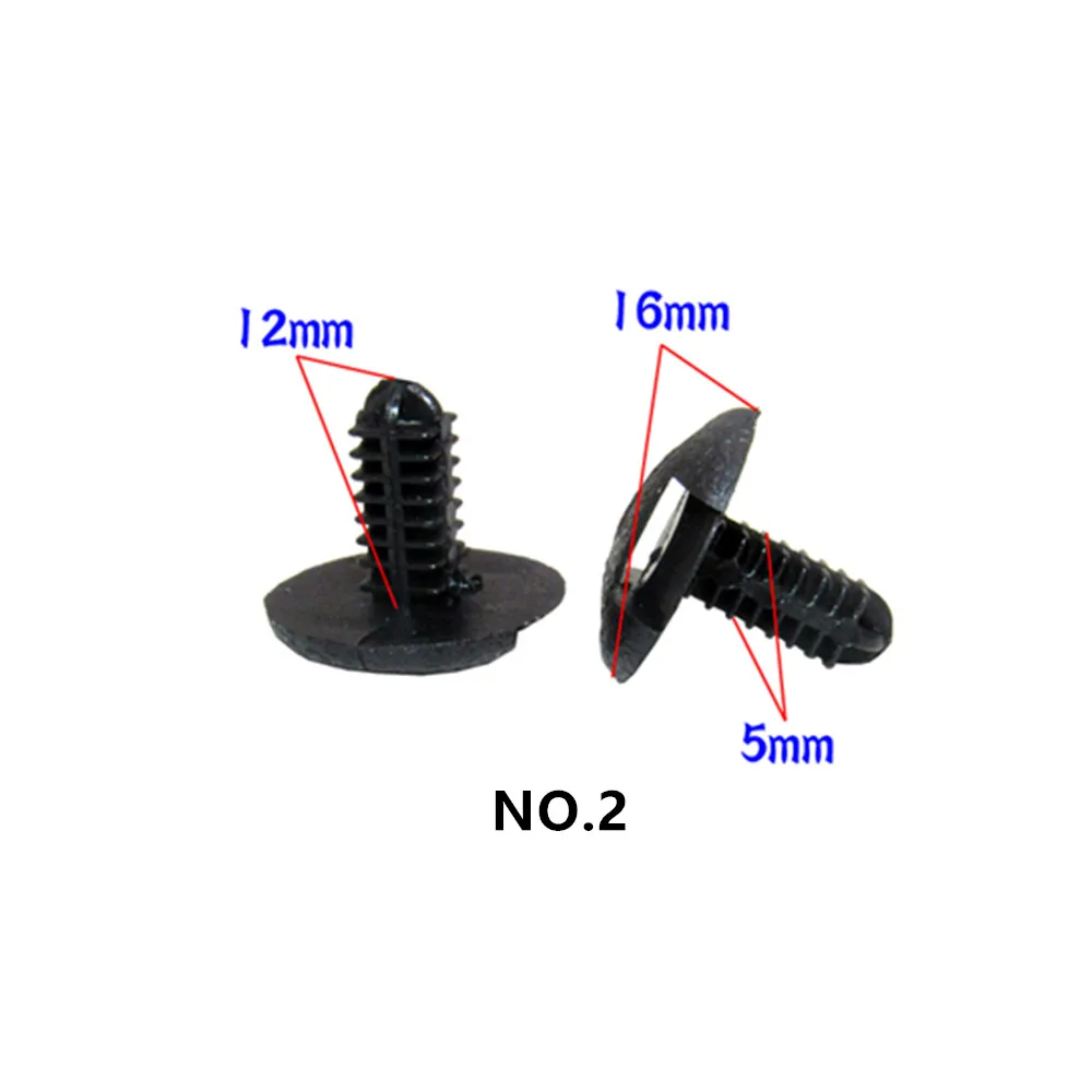10pcs number 2 Автоматическое пластиковое крепление клипса для Toyota Crown eiz Overbearing Land Cruiser Prado RAV4 крыло с заклепками - Название цвета: 10pcs number 2
