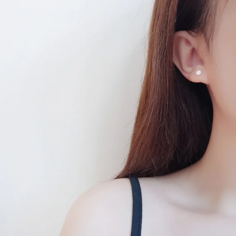 Модные серебряные серьги гвоздики для женщин не вызывают аллергию свадебные