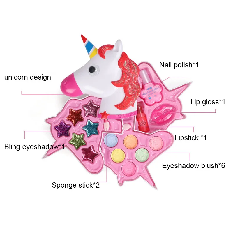 Детский набор для макияжа косметический принцессы девочек ролевые игры