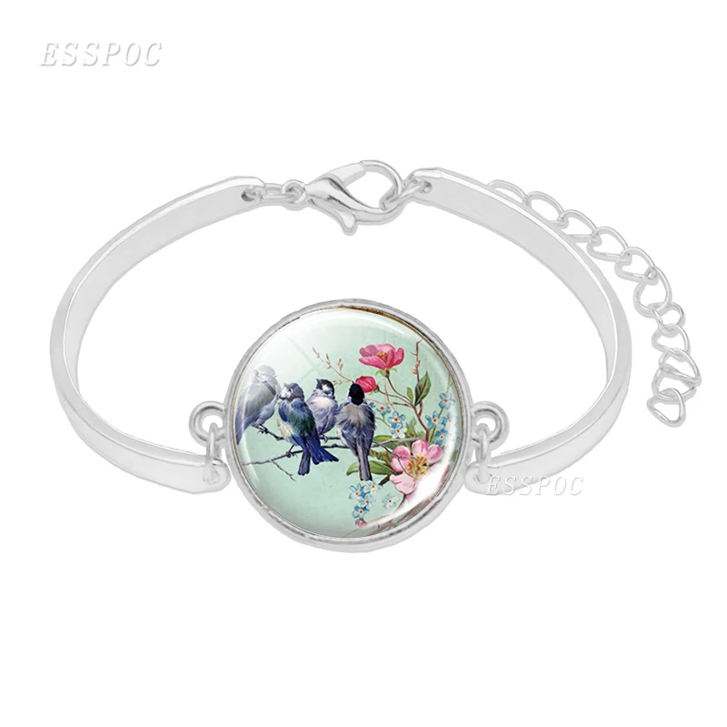 Браслет с рисунком Красной птицы браслет серебряного цвета розовыми цветами