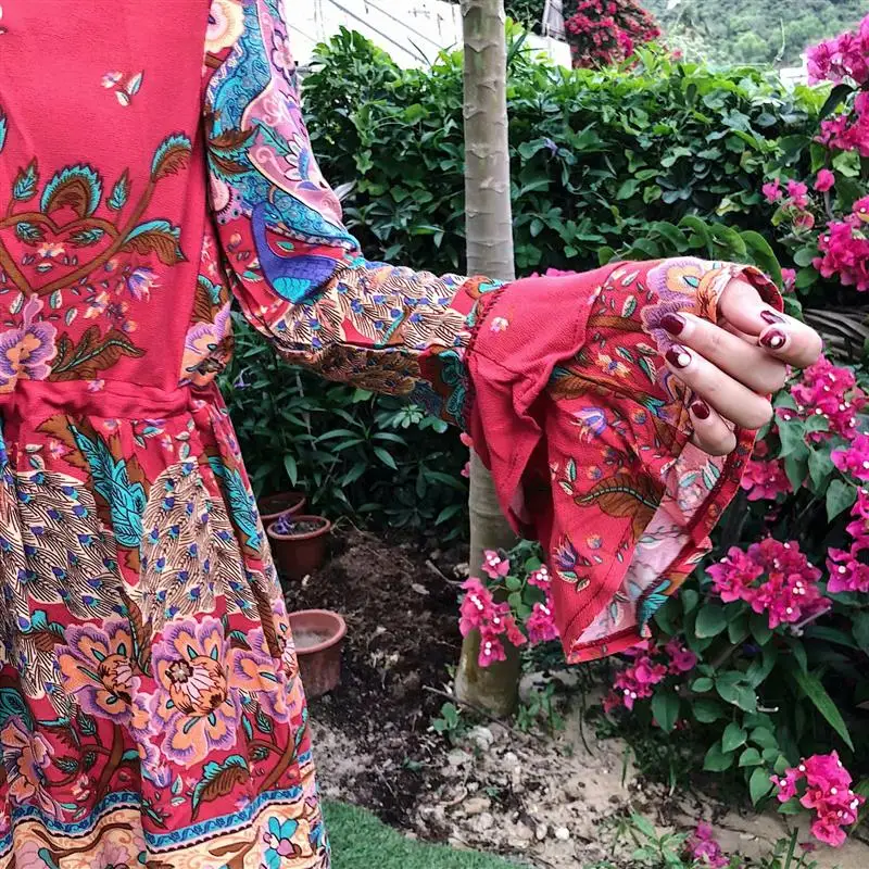 Винтажное шикарное женское пляжное мини платье с цветочным принтом и