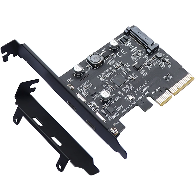 Плата расширения PCI E Express 4X к USB 3 1 Gen 2 (10 Гбит/с) порта типа C чип ASM3142 15 контактный