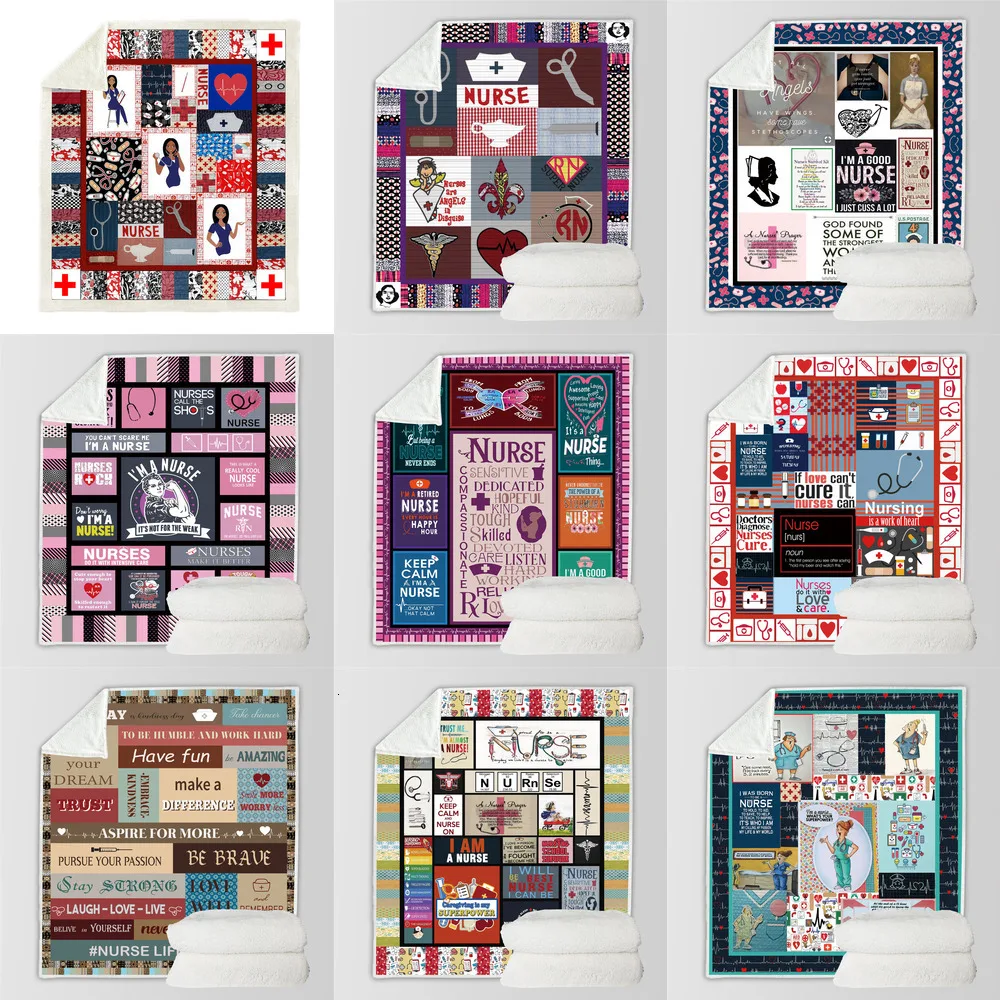 Мягкое флисовое теплое одеяло для медсестер диванные постельные принадлежности