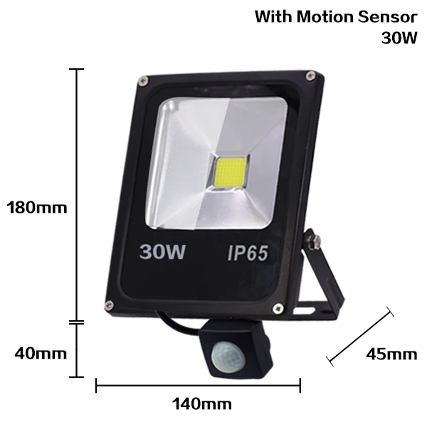 LED Flood Light 10w 30w 50w led exterio light outdoor WaterproofIP65 220V led reflectorr Lmap Motion Sensor Floodlight Spotlight - Испускаемый цвет: Motion Sensor 30W