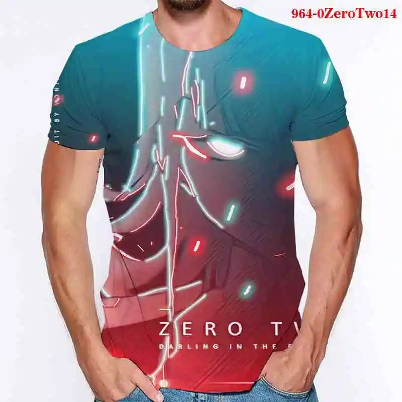 

2021 Hot Anime Zero Two 3d T Shirt for Men Women Fashion Casual Tshirts Girls Oversized T-shirt Hip Hop Sportswear Zero Two Tops