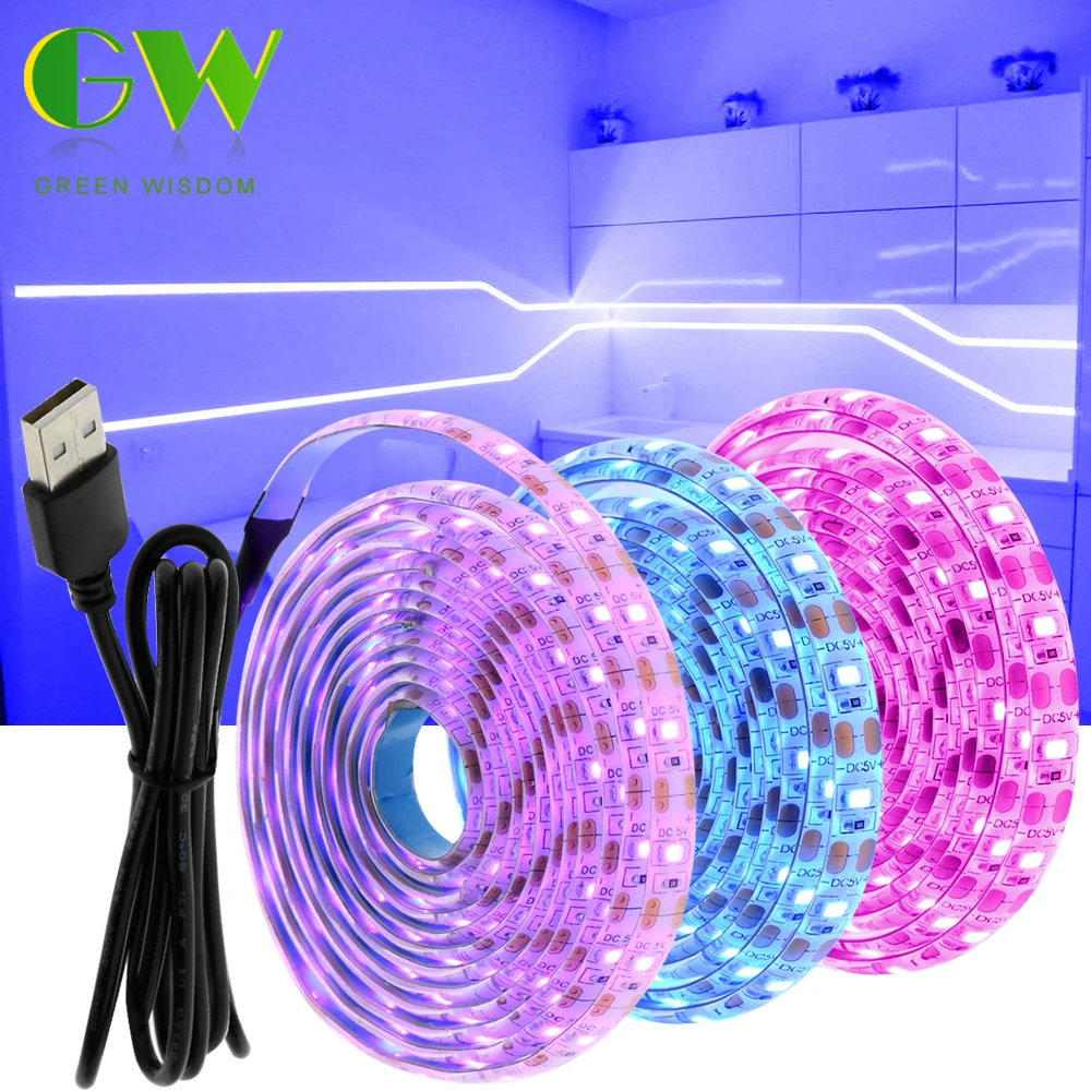 5V Светодиодные ленты светильник USB 2835SMD RGB Диодная лента 0 5 HDMI кабель 1 м 2 3 гибкая