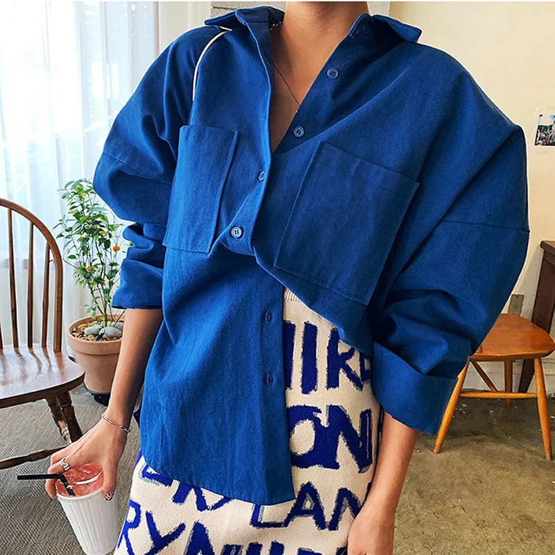 

100% Cotton White Shirt For Women Casual Turn Down Collar Long Sleeve Womens Tops And Blouses 2021 Autumn Loose New Tunic Blusas