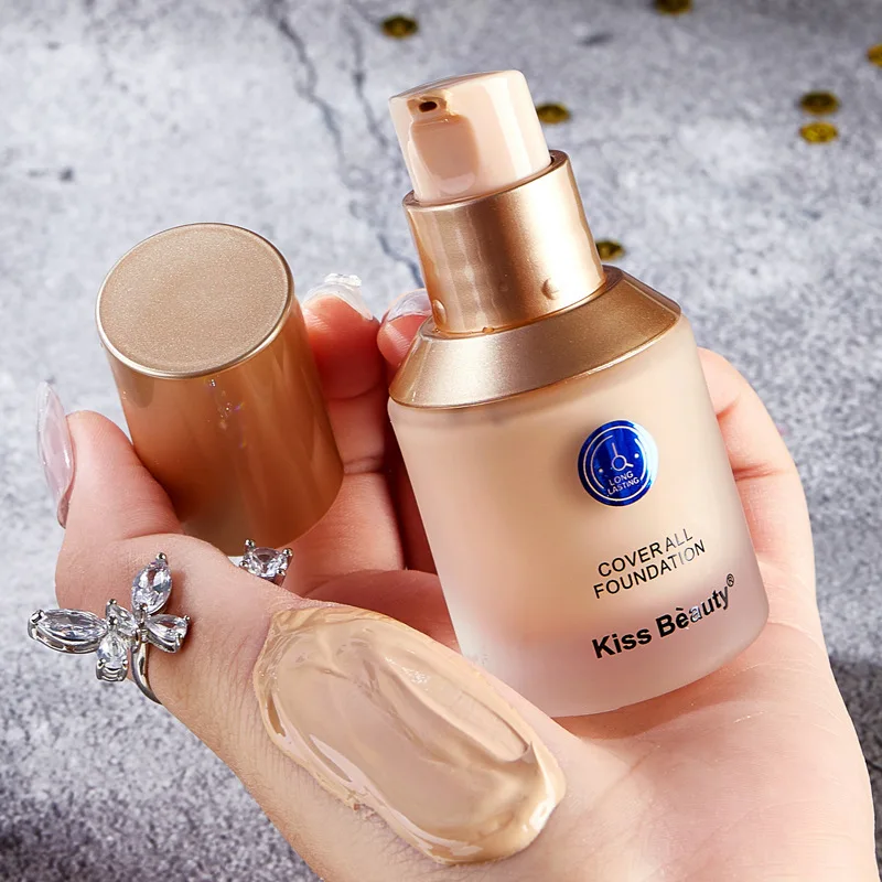 

1 Pcs Liquid Foundation Moisturizing Lightweight Concealer Liquid Foundation Brighten Waterproof Sweatproof Natural Look TSLM1