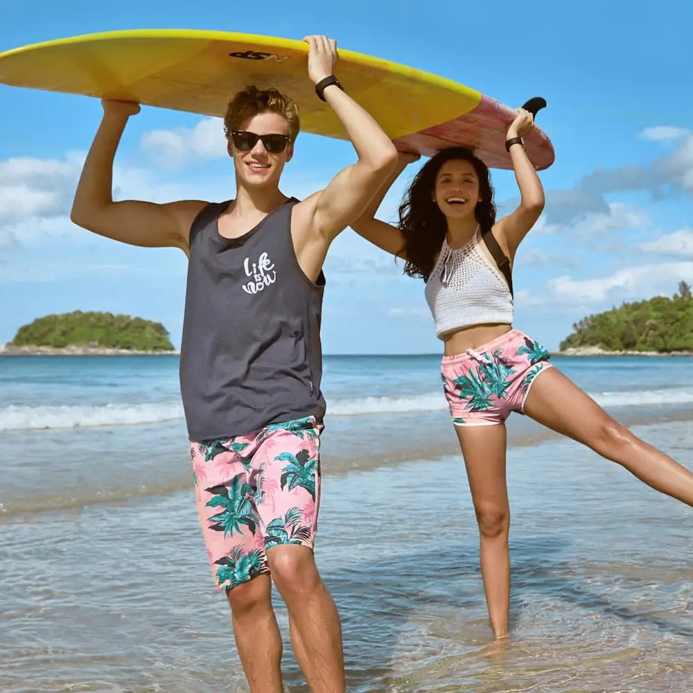 Быстросохнущий купальный костюм Surfaster с принтом плавки пляжная одежда шорты для