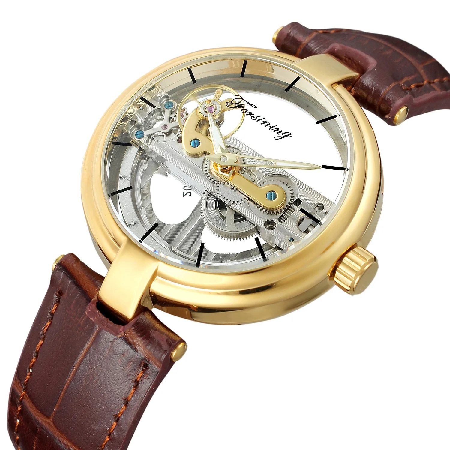 Ультратонкие серебряные автоматические механические мужские часы Tourbillon из натуральной кожи ремешок прозрачный циферблат спортивные часы мужские Relojes