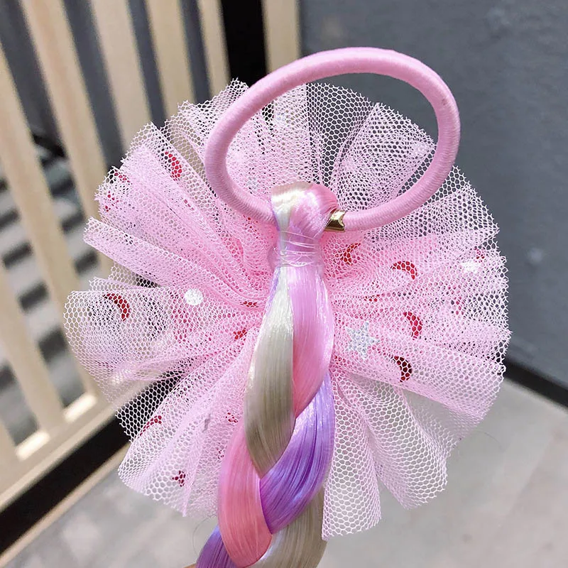 

Cartoon Bowknot 1Pcs Korean Style Plastic Baby Gift Colorful Braid Headband Fashion Hair Accessories Rubber Bands