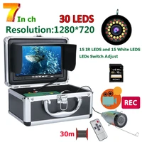 dvr fish finder underwater fishing camera hd 1280720 screen 30pcs led 1080p camera for iceriver fishing 16gb card