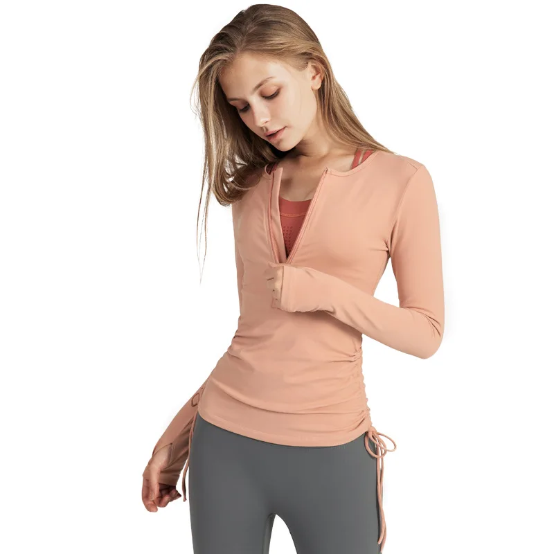 Пальто для йоги спортивный топ одежда фитнеса спортивная Женский костюм бега с