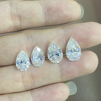 mosangnai pear cut 7x11mm loose gmestone 3 carat drop sahpe moissanite vvs diamond