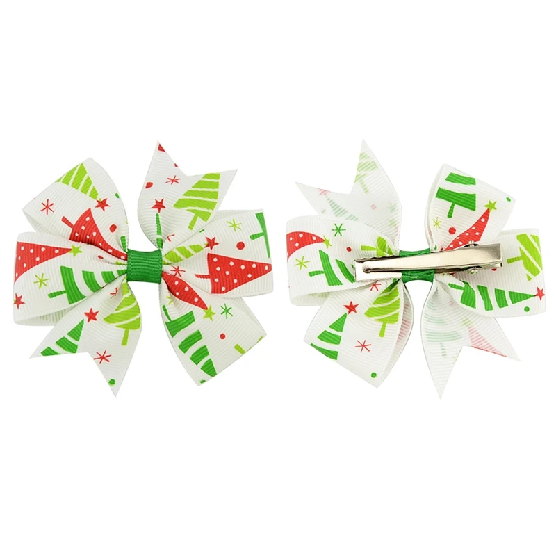 

12Pcs/set Christmas Hair Bow Clips for Girl Cute Hair Clips Boutique Bow Clips Hairpins For Children Headwear Hair Accessories