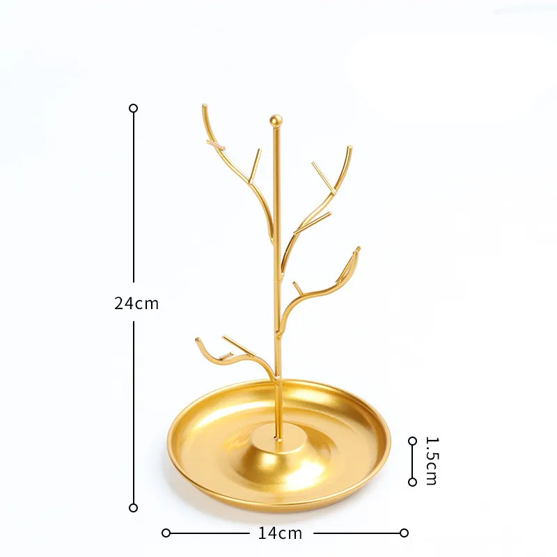 Дерево формы ювелирных изделий стенд кованого железа лоток комод серьги рамка