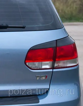 Накладки на задние фонари Volkswagen Golf VI 2009-2012 реснички заднюю оптику VW |