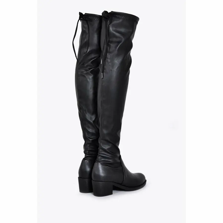 

Women Boots Mink Shoes Women Black Skin Boots Vzn20-037K