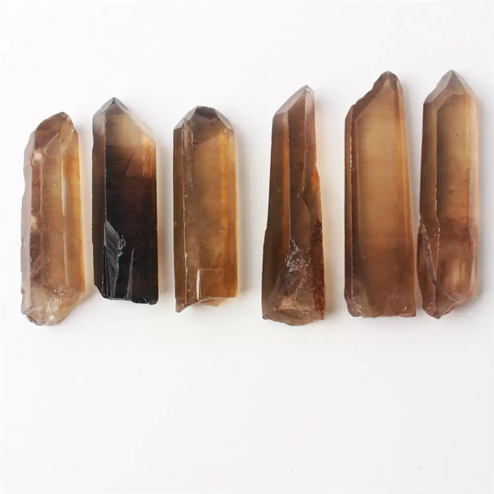 Natural Tea Citrine Single Crystal Point Healing Obelisk Wand Beautiful Quartz Stone Column Decor For Home Ornament Crushed N0H7 | Дом и сад