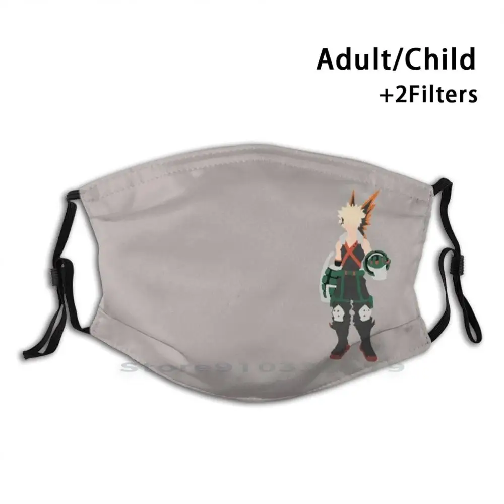 

Минималистичная многоразовая маска для лица Bakugou с фильтрами для детей Bnha Boku No Hero Академия Mha Bakugou Katsuki Bakugou Kachaan