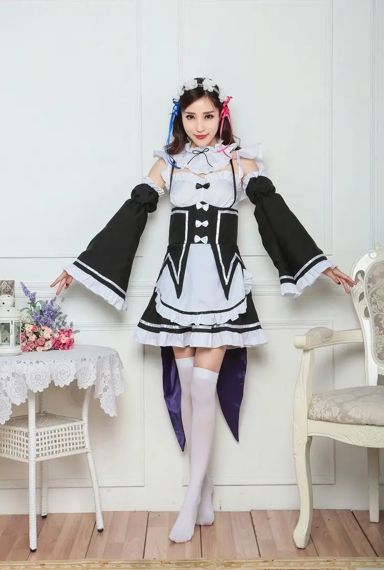 Re:zero Kara Hajimeru Isekai Seikatsu Ram/Rem платье Дети Rem карнавальный костюм Для женщин Rem/платье