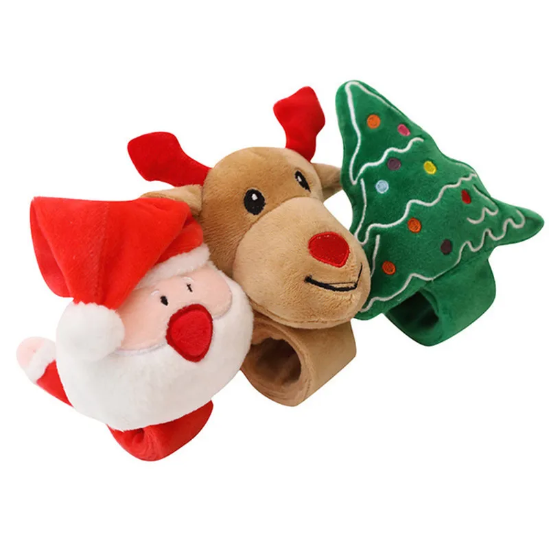 

Hand Ring Plush Cute Cotton Cartoon Kawaii Christmas Tree Santa Claus Elk Doll Soft Stuffed Toys For Kids Children Xmas Gifts