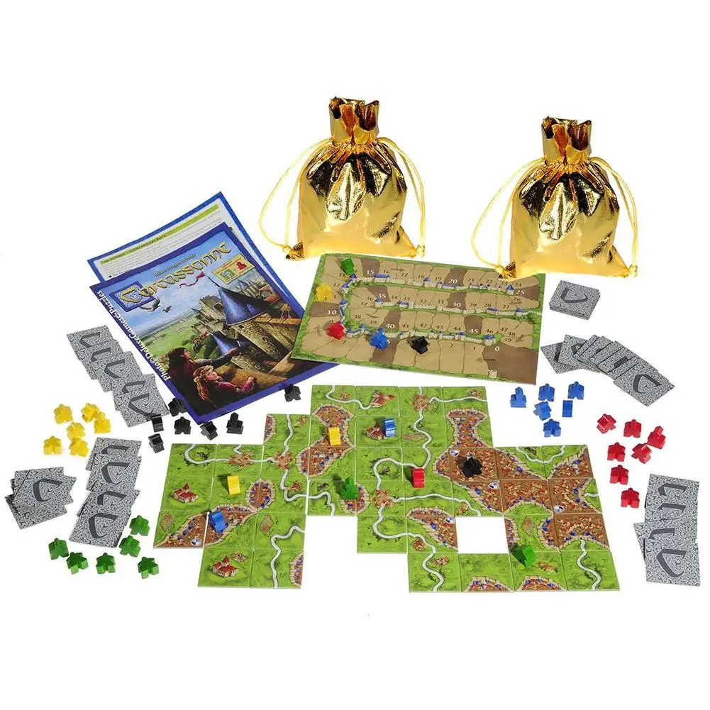Carкассонные настольные карты для настольных игр прочные игральные игроков
