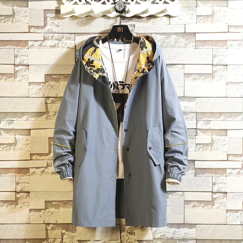 

2020 spring new youth popular Korean men's casual color matching hat loose long sleeve windbreaker AT58