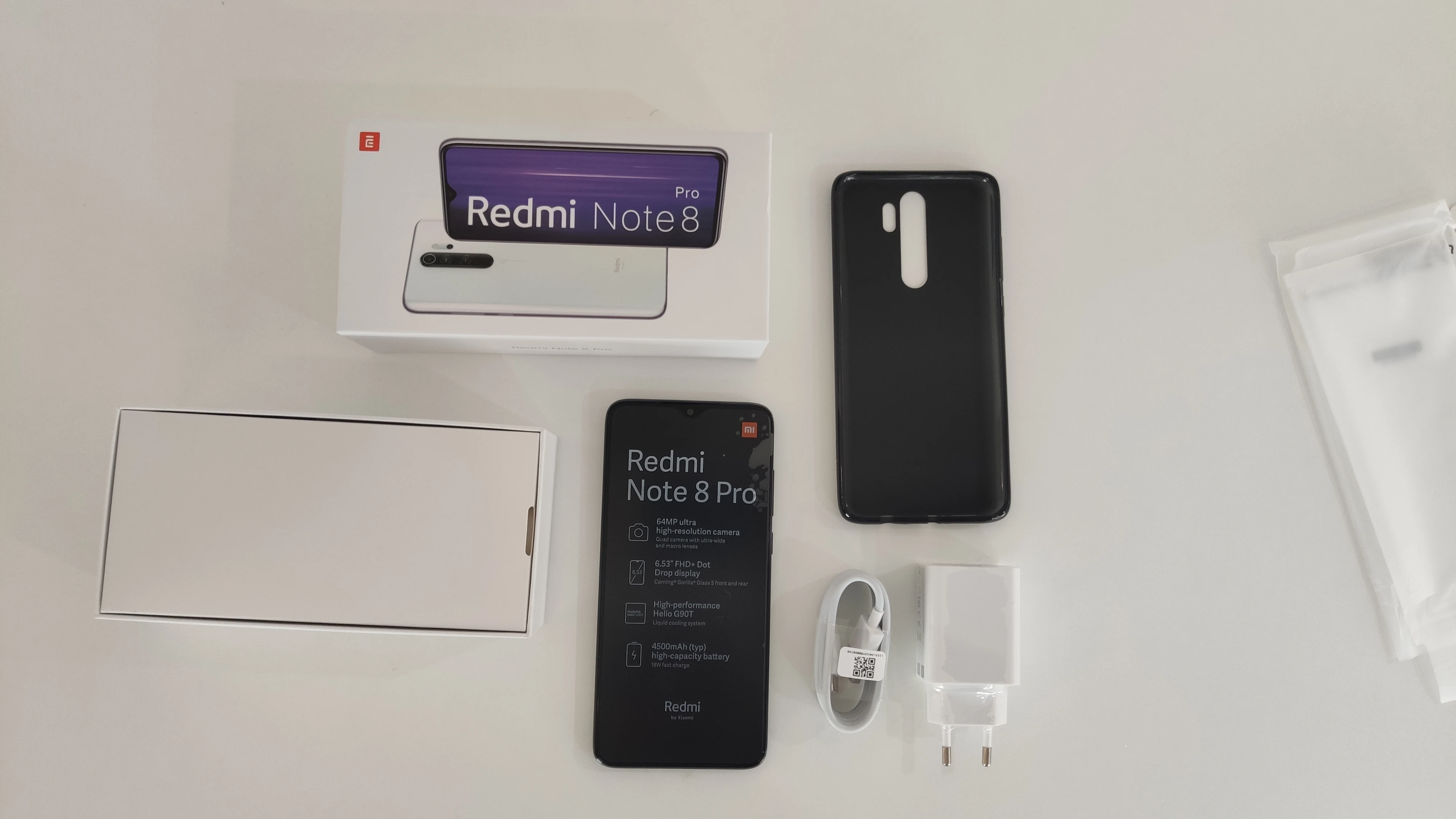Redmi Note 8 Pro Xiaomi Глобальная версия 6 ГБ 64 ГБ / 128 ГБ Смартфон G90T Octa Core 6,53 ”64-мегапиксельная 4500 мАч NFC Мобильный телефон Android