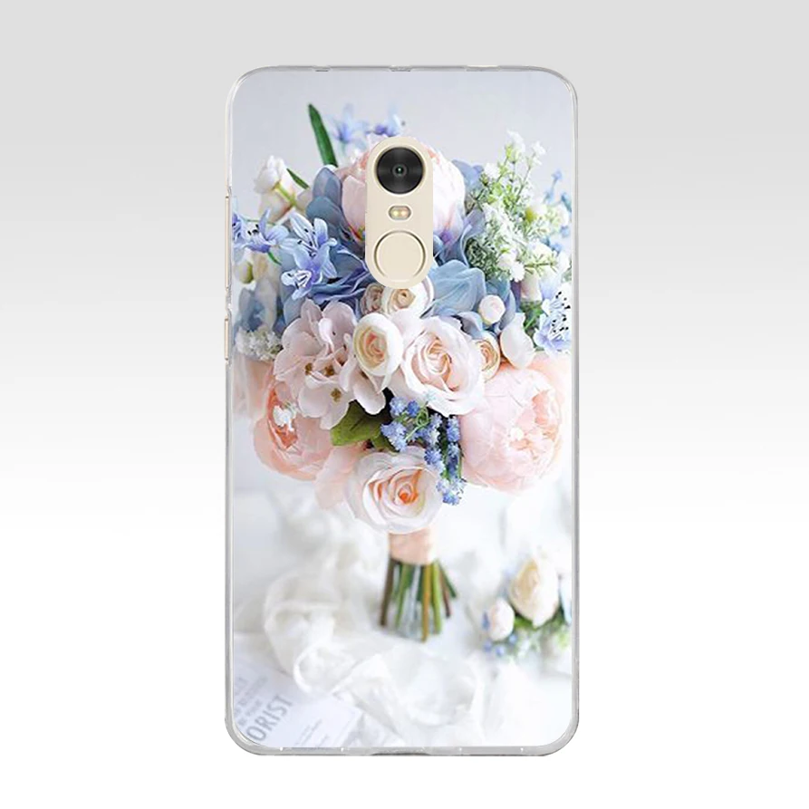 Чехол 116FG с рисунком пиона изящный Цветок Мягкий Силиконовый ТПУ чехол для