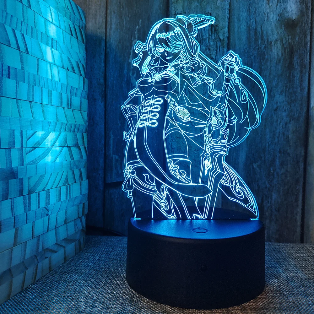 

Genshin Impact Figures Nightlighting 3D Creative Lamp LED Night Light for Children Birthday Gift Beedroom Desk Decor Lampada