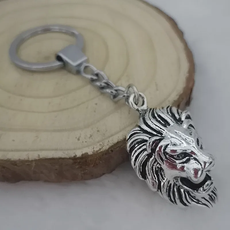 Хип-Хоп рок животное из нержавеющей стали голова льва тигра кулон брелок Мужская
