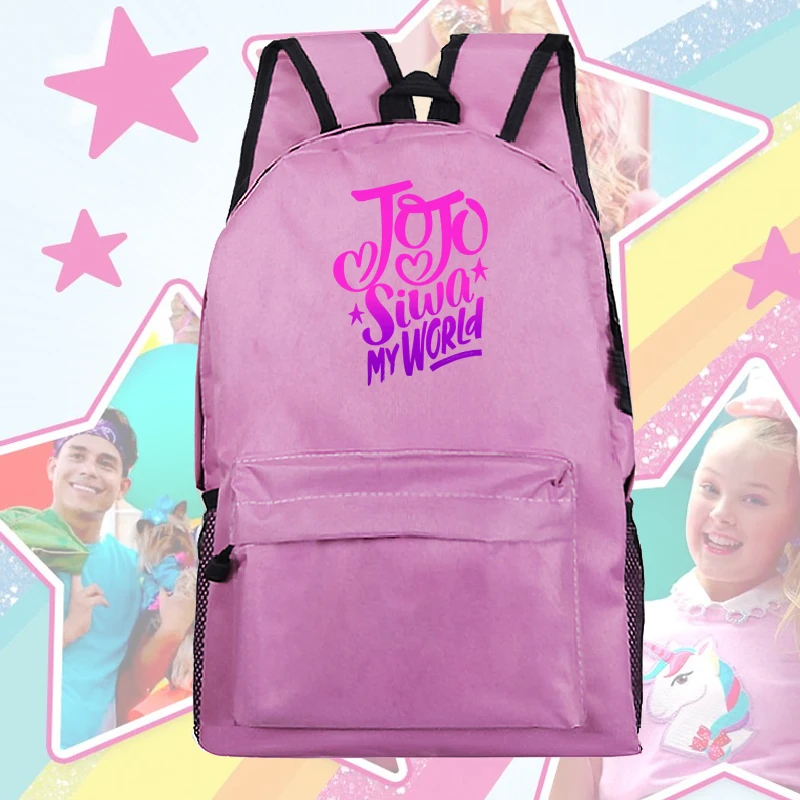 

Hot Sale Shine Jojo Siwa Backpack Men Women Boys Girls Teens Rucksack New Pattern School Backpack Fashion Pink Cute Bag