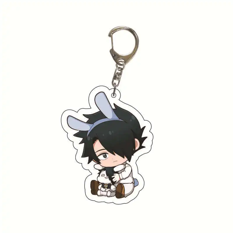 The Promised Neverland Emma Norman Ray Don Gilda Cosplay Acrylic Key Chain Pendant Keyring Prop | Chains