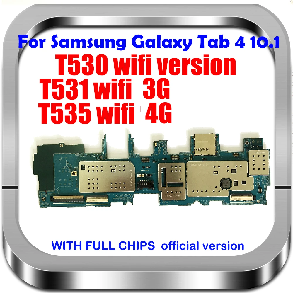 100% оригинальная материнская плата разблокированная для Samsung Galaxy TAB 4 10 1 T535 T531 T530 3G