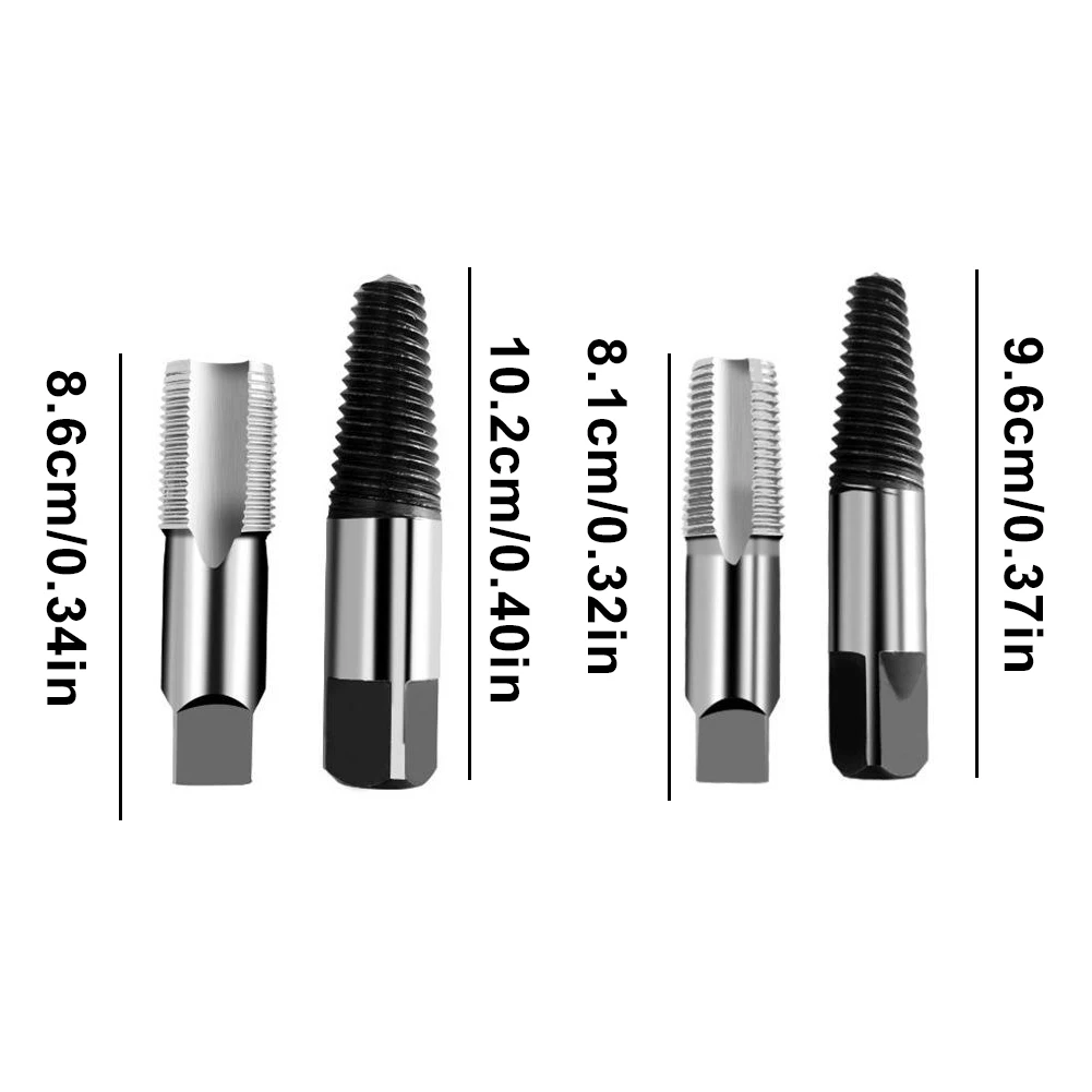 

4PCS Screw Extractor Set Damaged Spiral Screws Remover Heavy Duty Broken Bolts Puller 1/2 3/4 Inch Broken Bolt Remover New