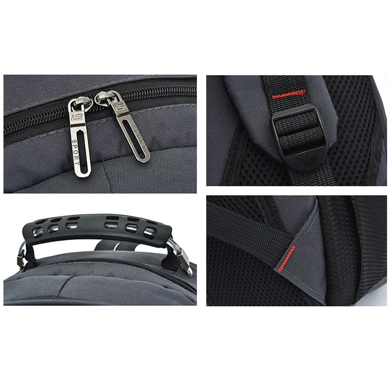 

Large Capacity Backpack for Men Black Nylon Waterproof College Students High School Bag Pack Laptop 15.6 Inch