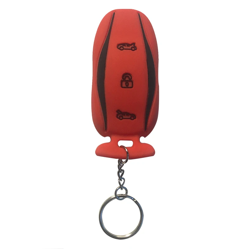 Силиконовый милый чехол для ключа Tesla Model S X 3 откидной сигнализации