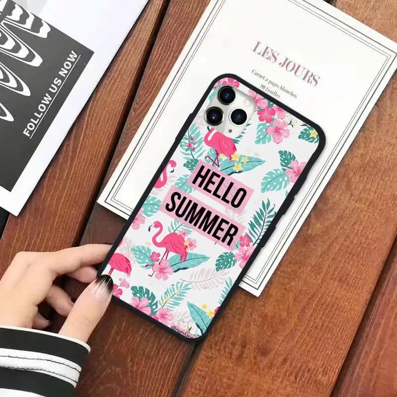 

Cartoon flamingo animal pattern Phone Case for iPhone 11 12 pro XS MAX 8 7 6 6S Plus X 5S SE 2020 XR