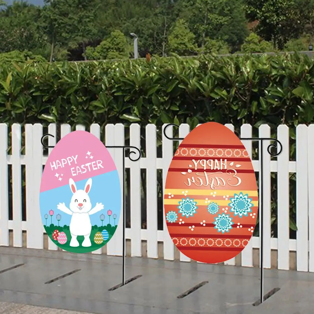 Праздничный флаг праздничный мультяшный кролик пасхальные яйца Садовый