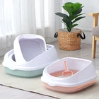 Контейнер для кошачьего туалета, полузакрытый пластиковый бокс со съемным наполнителем, для уборки домашних питомцев