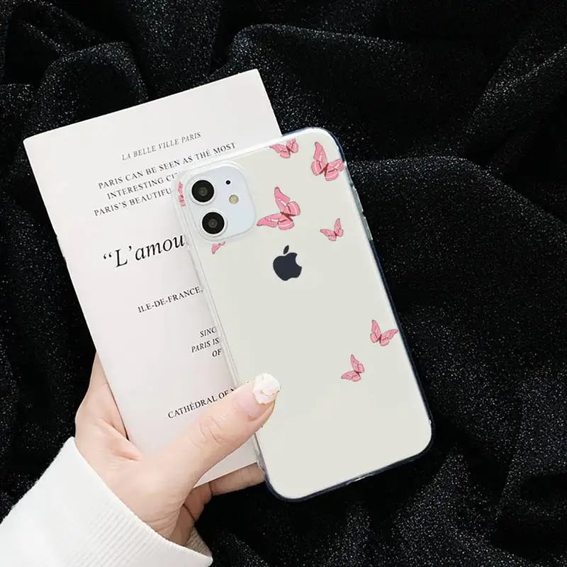 

Daisy Flower Love Phone Case Transparent for iPhone 6 7 8 11 12 s mini pro X XS XR MAX Plus cover funda shell