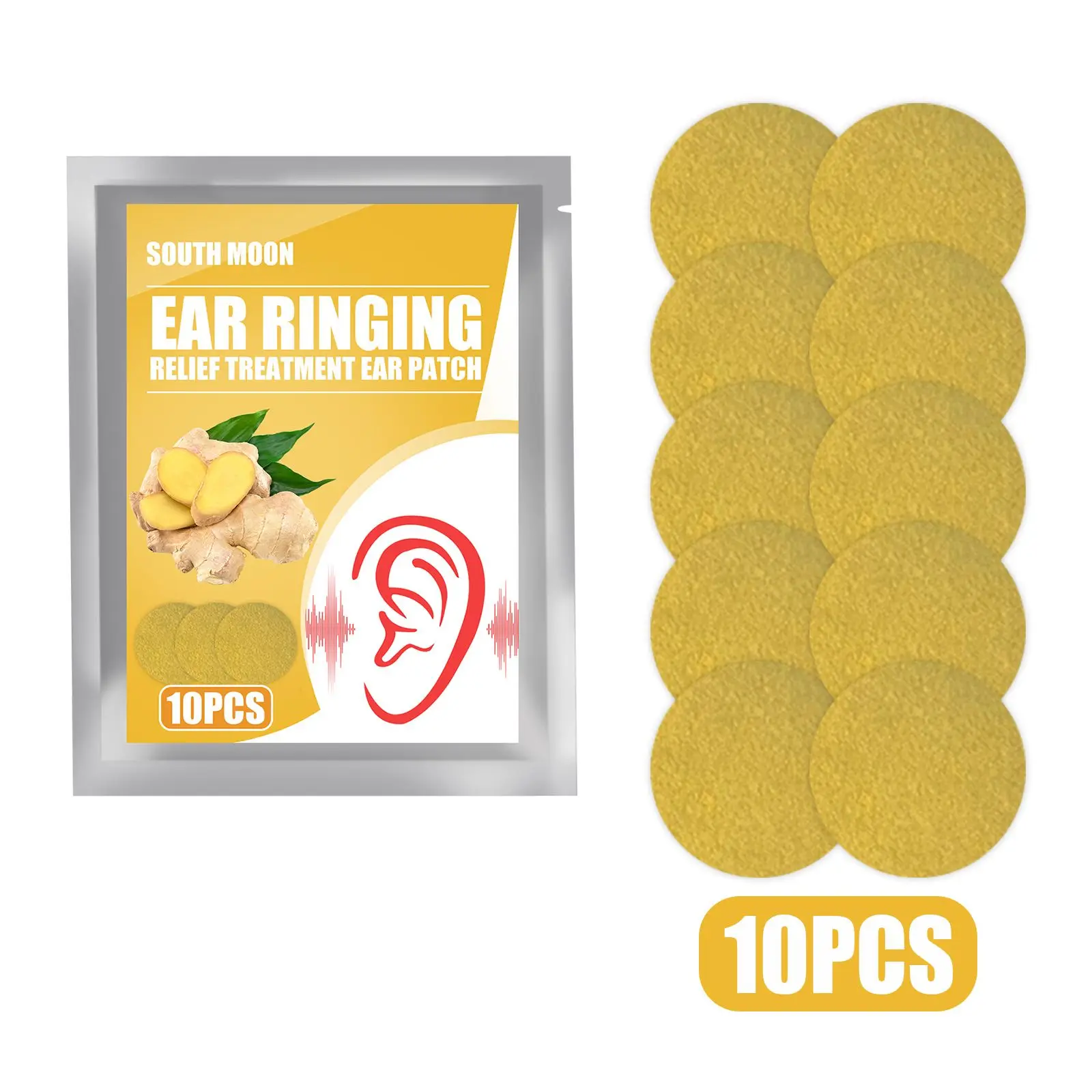 

HOT Natural Herbal Extract Massage Effective Plaster Ginger Tinnitus Patch Ear Pain Relief Tinnitus Treatment Sticker